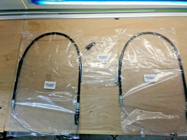 Mercedes W113 280SL 3 pcs set emergency / park brake cables front left and right